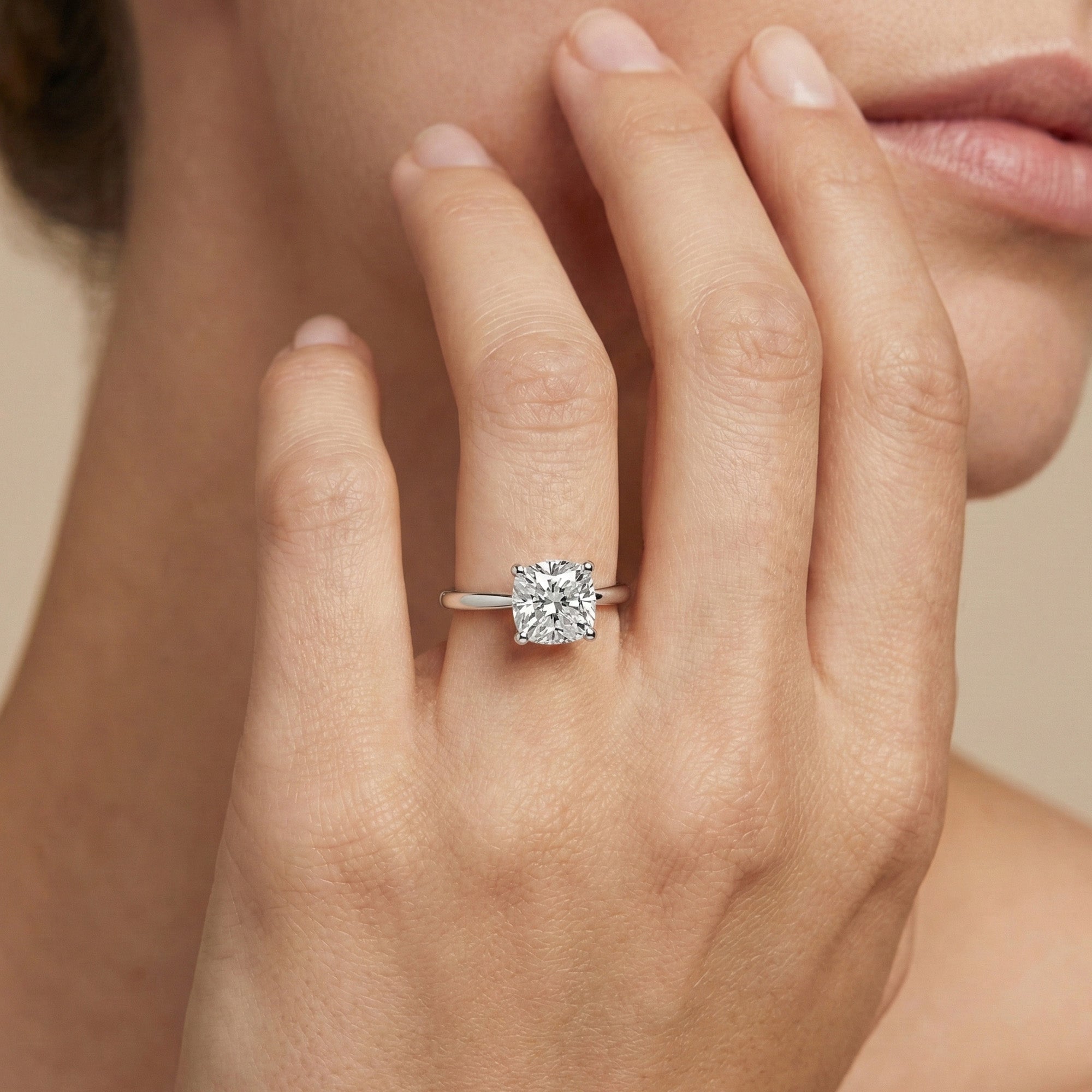 Classic Cushion Solitaire Ring