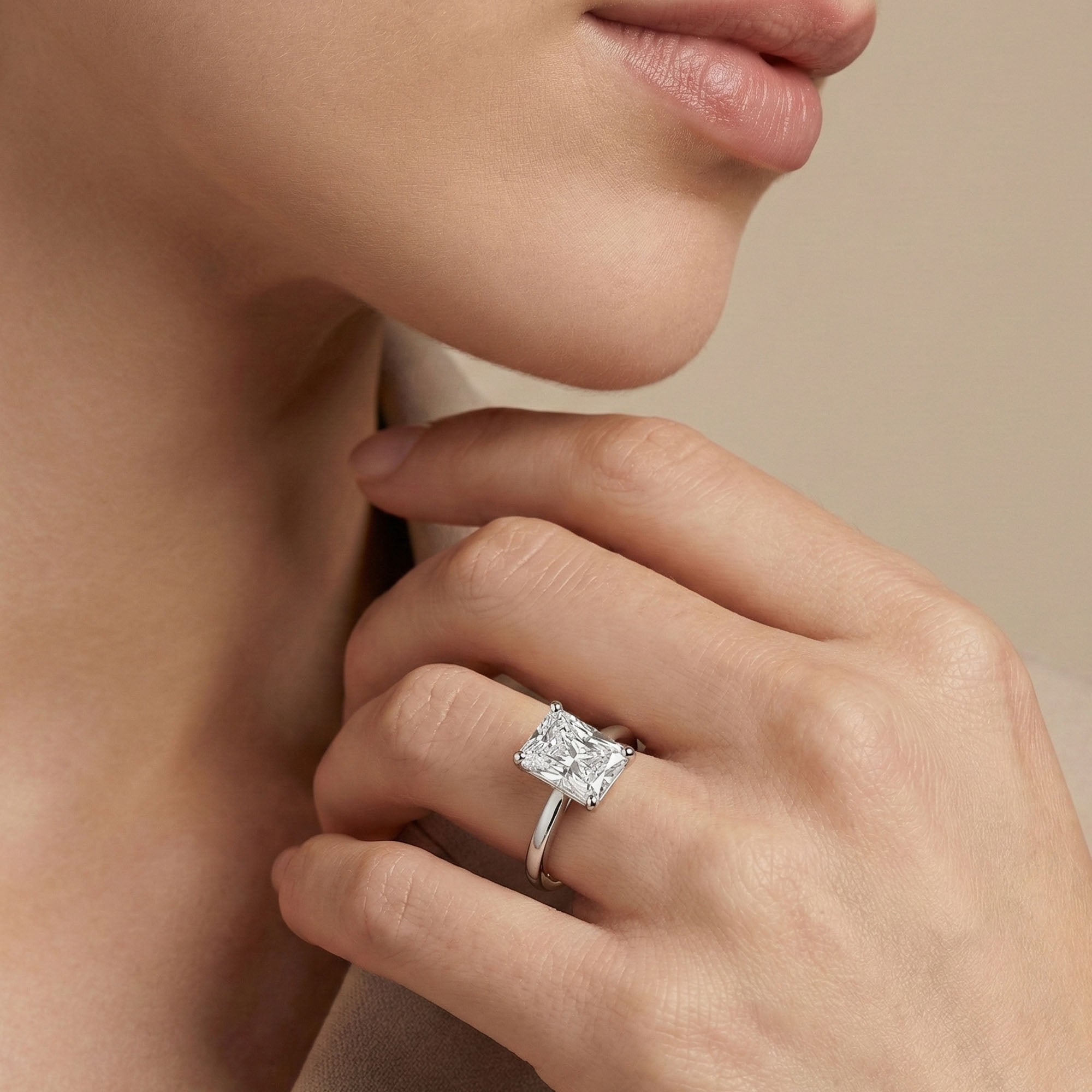Classic Radiant Solitaire Ring